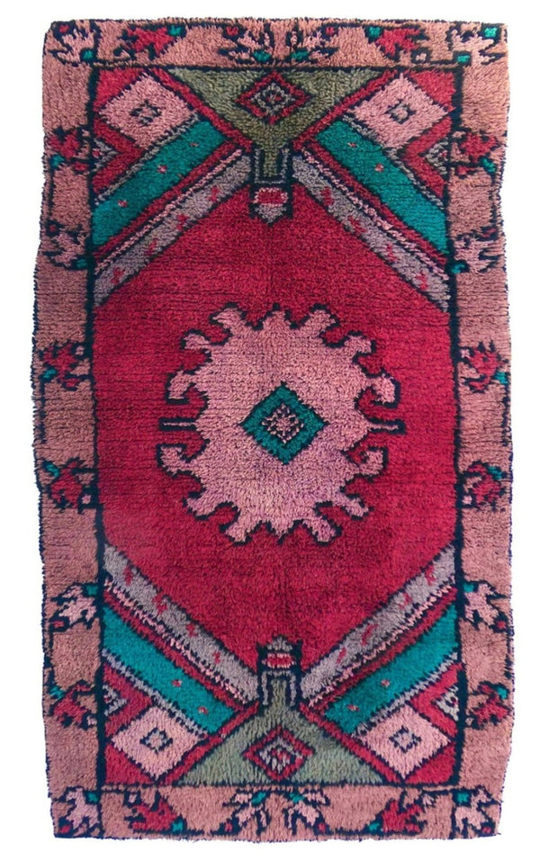 Midcentury Tulu Rug  2'8 x 6'5