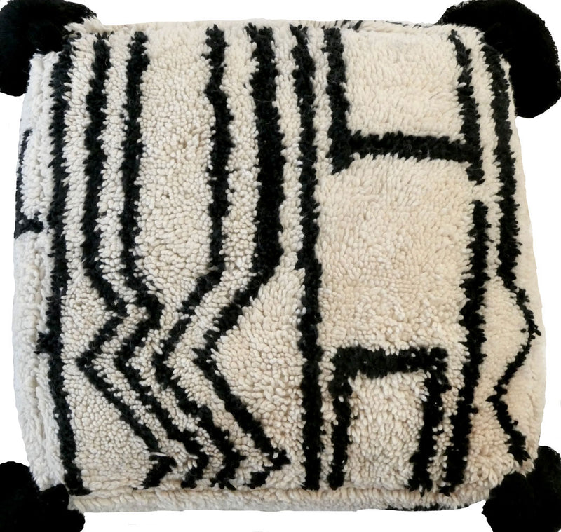 Moroccan Wool Pouf