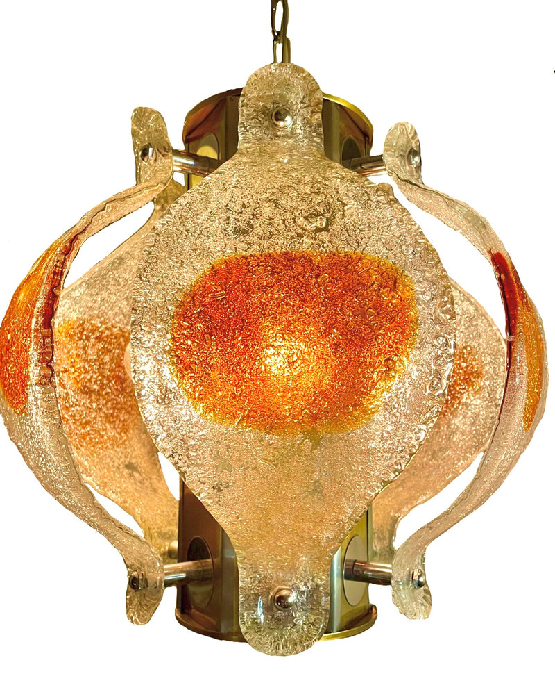 Midcentury Italian Mazzega Chandelier