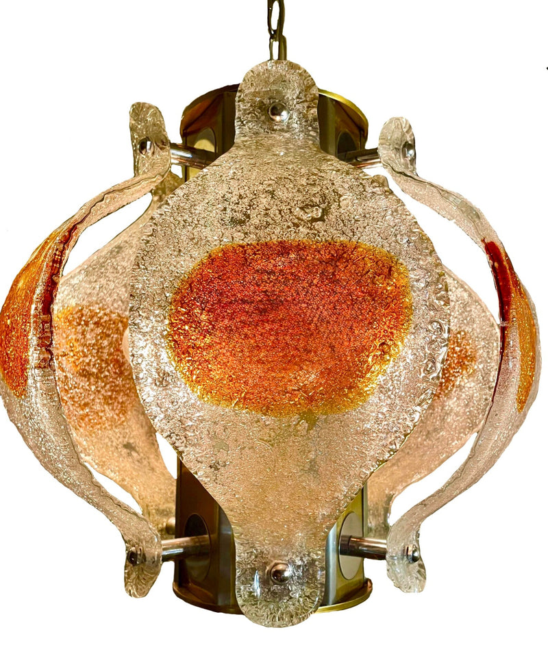 Midcentury Italian Mazzega Chandelier