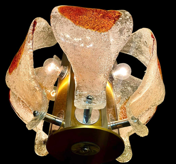 Midcentury Italian Mazzega Chandelier